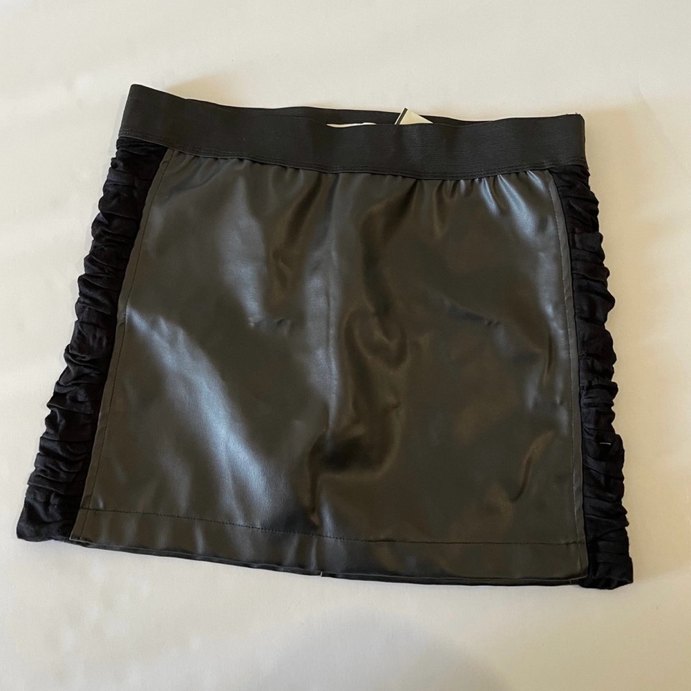 Black Faux Leather Arden B Mini Pencil Skirt